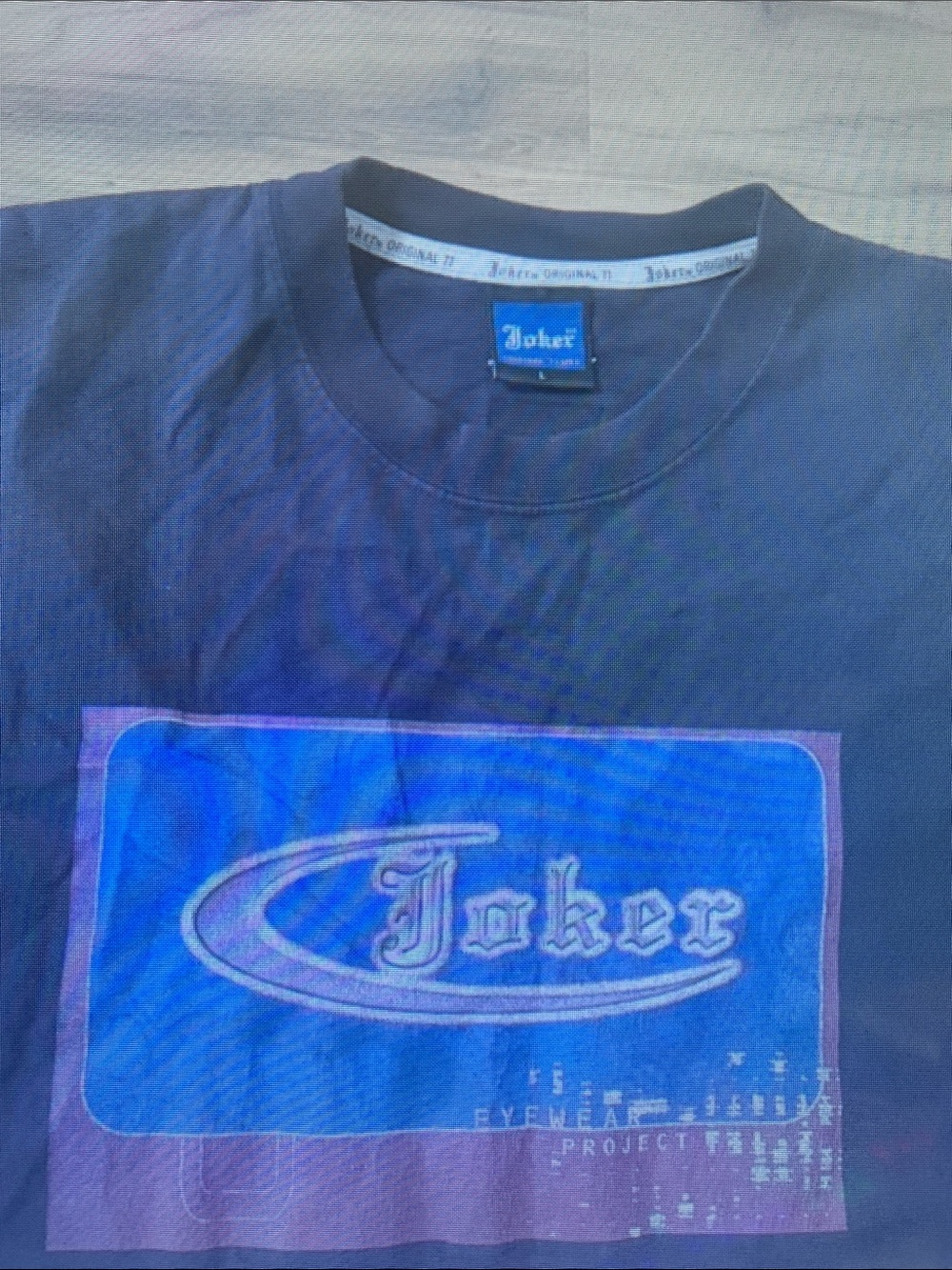 Dark Blue Graphic Tee with Center Logo - Picture 2 of 4